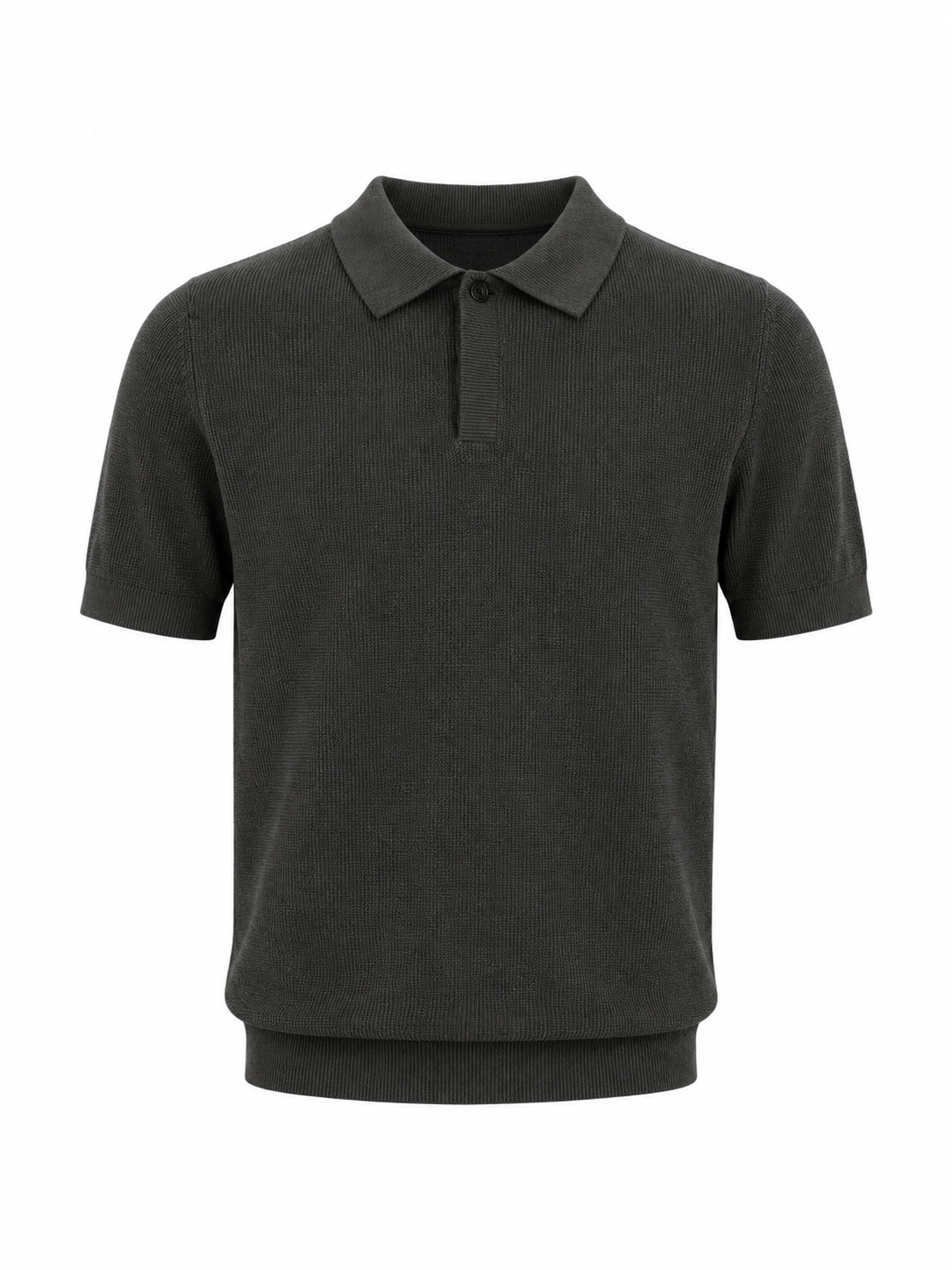 MEN’S OLIVE KNIT POLO SHIRT